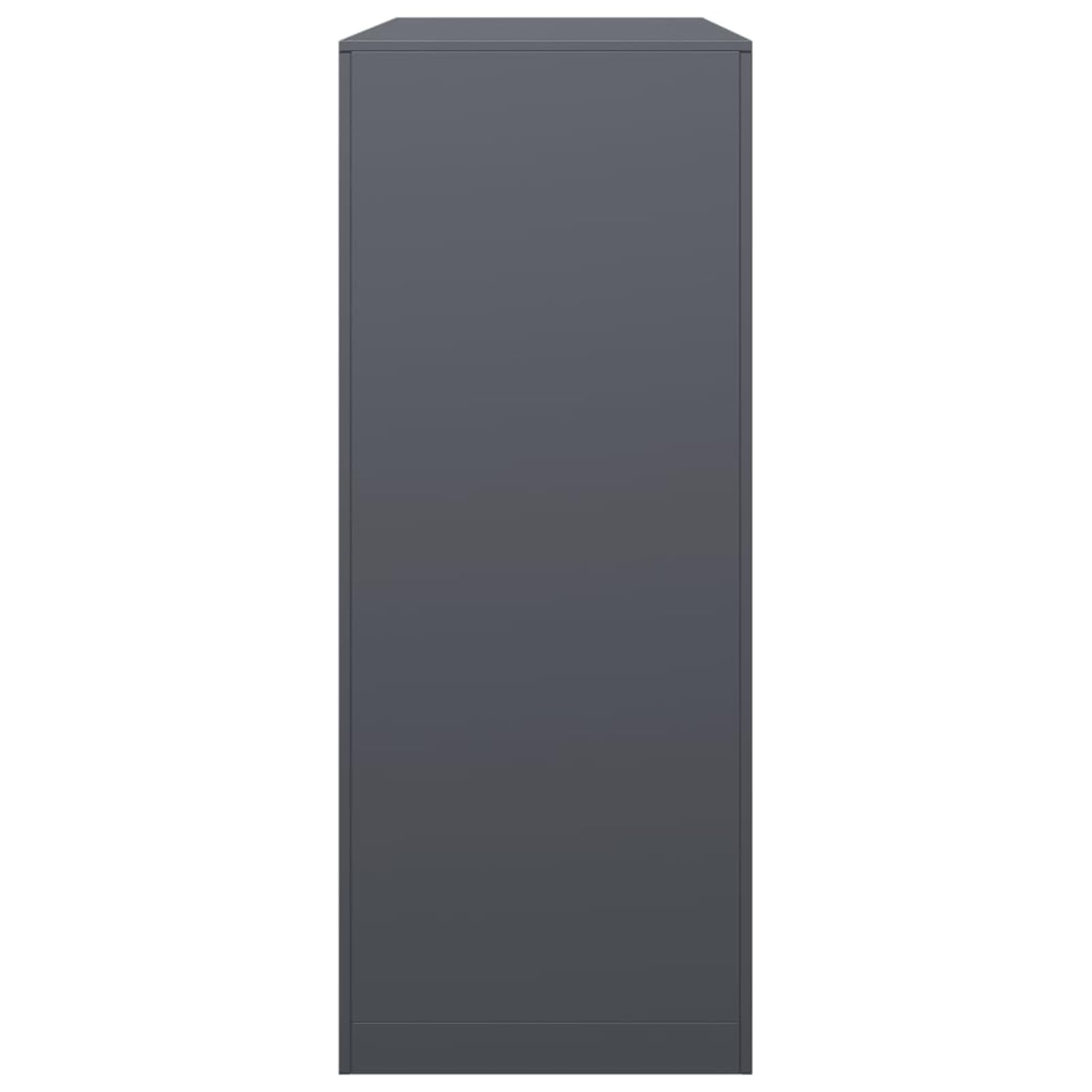 Homgoday Estante para Leña de Acero, Resistente y de Gran Almacenamiento, Color Gris Antracita, 100x40x100 cm