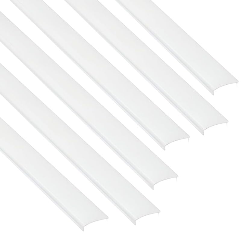 Jandei  Pack 6x Difusores Color Blanco Lechoso para Perfiles Aluminio, Iluminación de Tiras Led para Interior IP20. Medidas 13,5mm x 4,2mm x 11,5mm   6 x 1 Metro