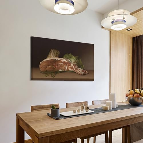 Impression sur toile Cutlet And Vegetables par Raphaelle Peale 50x75 cm - 3