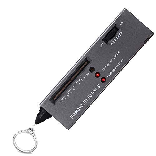 High Accuracy Diamond Tester Professional Jeweler Diamond Selectorfor Novice and Expert II V2 Gemstone Tester Tool Jeweler Tool with a Leather Bag and Small Testing Tray