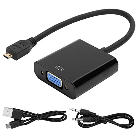 BHDD Micro HDMI to VGA Video Converter, Micro HDMI to VGA Video Adapter, 1080P Video Converter, for Raspberry Pi 4 Exclusive Vga Converter Raspberry Pi 4B(Micro HDMI to VGA) Cover