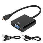 BHDD Micro HDMI to VGA Video Converter, 1080P, HDCP, Raspberry Pi 4, VGA Monitor/Display