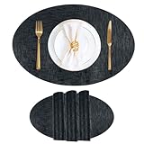 SET DE TABLE ANTIDÉRAPANT ET RÉSISTANT À LA CHALEUR : conception innovante à double face avec motif en maille irrégulière, empêche facilement les glissements et les déversements, résiste à une chaleur de 80 °C (176 °F) pour protéger les tables des plats chauds.