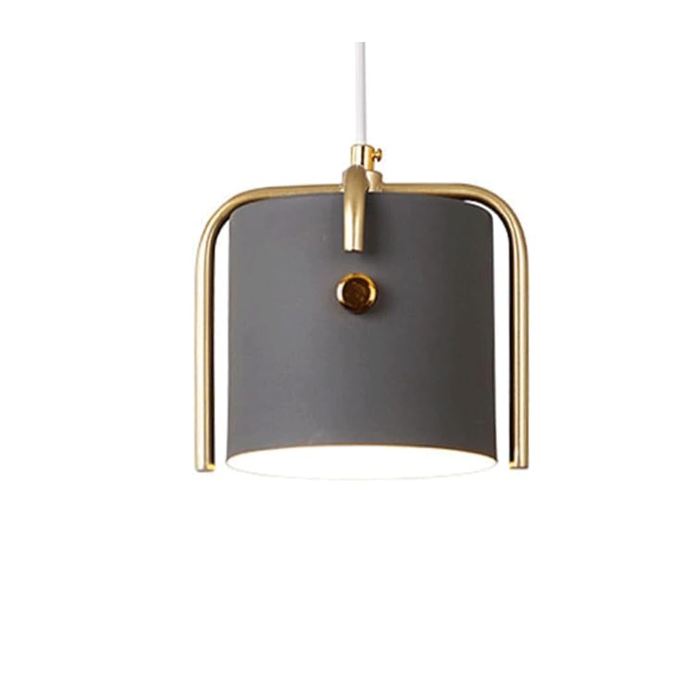 LANTANB E27 Base Single Head Hanging Light, Personalized Wrought Iron Pendant Lamp Lampshade, Modern Industrial Style Chandelier, Bedroom Dining Hall Decoration Light Fixtures