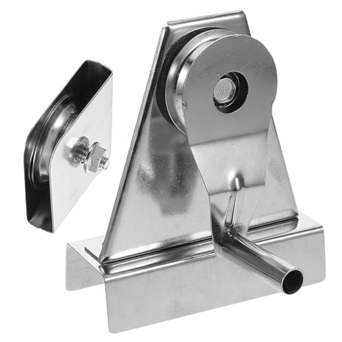 Abaodam Kit de Poulies pour Mât de Drapeau Extérieur en Acier Inoxydable avec Manivelle, Poulie à Roulement Fluide, Système de Poulies Solide, Accessoire...