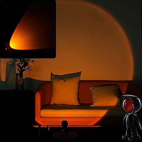 Sunset lamp, ALPOWL Sunset Projection lamp with Robot Model Appearance and USB Charging Function, Sunset lamp Projector with 360 Degrees Rotation for Photography/Selfie/Living Room (Sunset-B) Cover