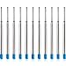 30 Piezas de Recambio de Bolígrafos de Bola Reemplazable Relleno de Metal de Pluma Recambios de Bolígrafos de Punta de Boda de Escritura (Azul)