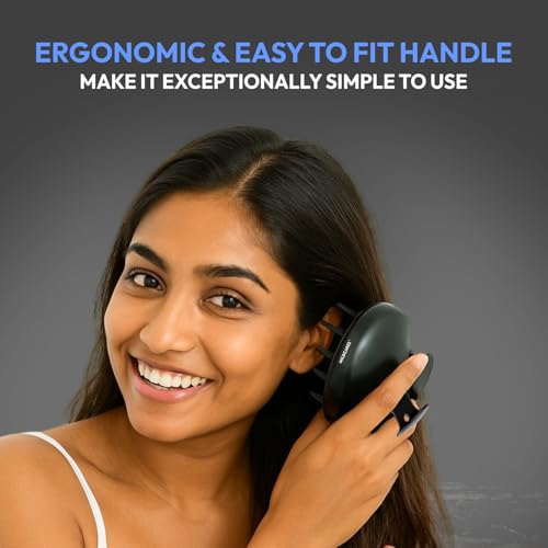 Image of MildCares Mouse Scalp Massager Brush (Black) | Soft Silicone Bristles Comb for Gentle Scalp Exfoliation, Deep Cleaning & Relaxing Dry /Wet Head Massage | All Hair Types | Shampoo Brush for Men & Women