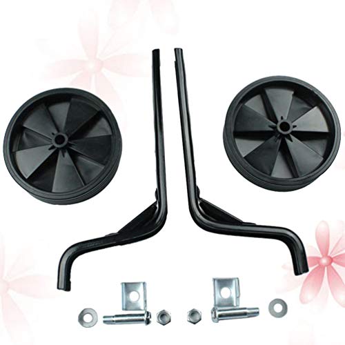 Ruedas de entrenamiento para bicicleta para niños y niñas, 1 juego, fácil instalación, accesorios auxiliares para bicicletas, color negro miniatura 1