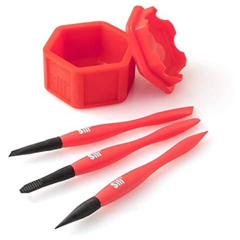 Sili Non-Stick Micro Silicone Glue Brush Wood Glue Applicator Set | Fine, Chiseled, Flat Tapered Tip Wood Glue Spreader | Sealable Lid Glue Pod | Silicone Glue Brushes Woodworking, Arts, Crafts, Hobby Cover
