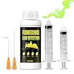 WEILAOK Colorant Fuite Piscine, Detecteur Fuite Piscine, Colorant de Traçage pour Recherche de Fuite sur Piscine, Detecteur de Fuite d'eau, Plomberie, Forte Fluorescéine, Solubilité dans l'eau, 100ml