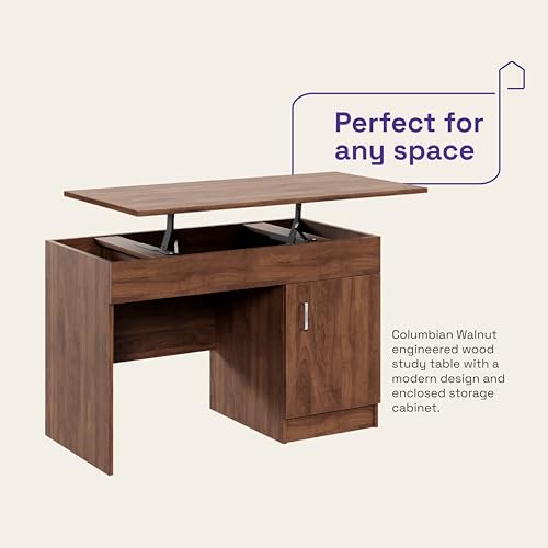 Image of Wakefit Study Table | 1 Yr Warranty | Study Table with Book Shelf, Computer Table for Home Pc, Office Table for Home, Free Installation from Brand, Modern Wobble-Free & Durable Design (Parallax- CW)
