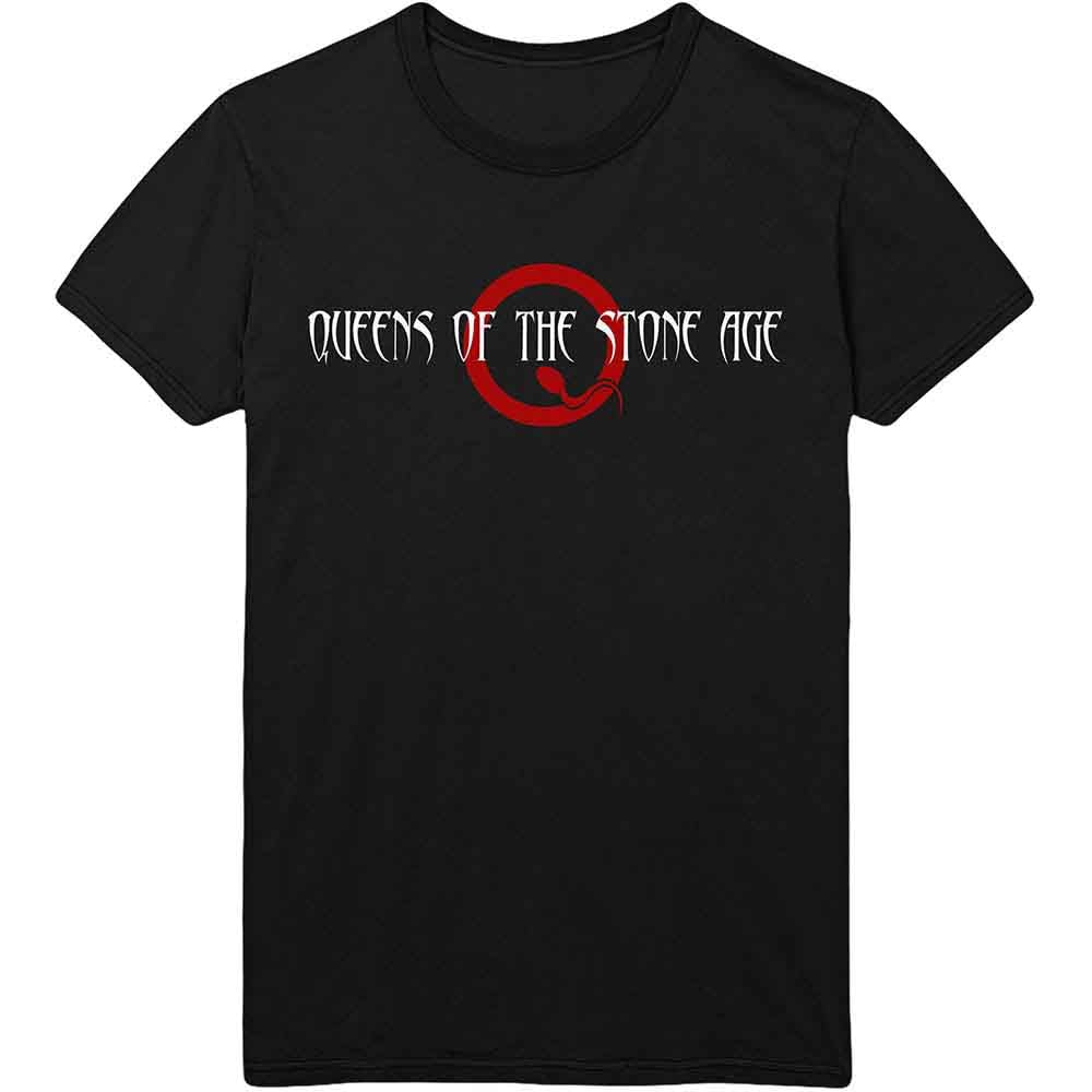 Queens of The Stone Age T Shirt Text Band Logo Official Mens Black XXL