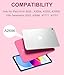 Harvopu Compatible for iPad 11th 10th Generation Case with Keyboard, Folio Cover with Pencil Holder, Multi-Touch Trackpad, 7 Color Backlit, Detachable Keyboard for iPad (A16) 11th/10th Gen (Pink)