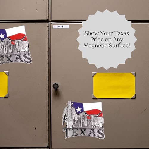 Imán Decorativo Texas Cowboy 2.14 x 2.8 pulgadas miniatura 6
