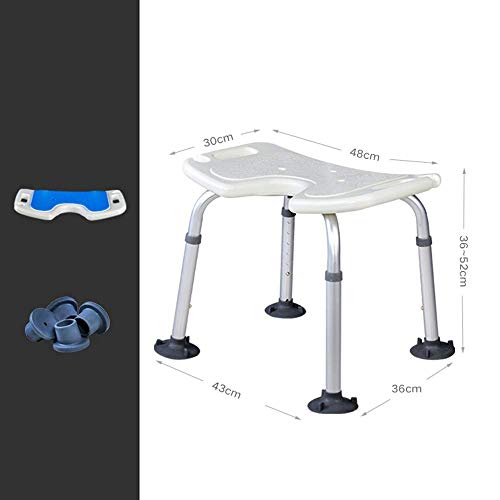 Banc d'aide à la chaise de douche réglable avec support pommeau intégré