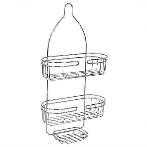 Home Basics Jumbo Shower Caddy, Silver Chrome #TOP1