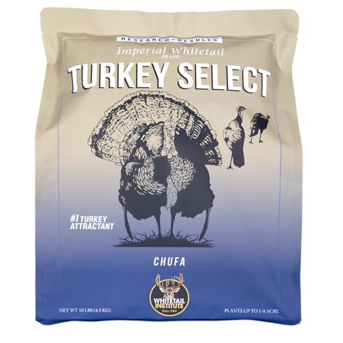 Whitetail Institute Turkey Select Chufa Food Plot Seed, Chufa Seed Attracts and Holds Turkey on Your Property, Also Great for Waterfowl, 10 lbs (.25 Acre)