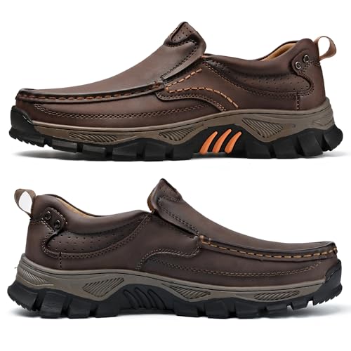 Men's Slip-On Loafers Comfortable Leather Casual Walking Shoes for Work Office Dress Outdoor2