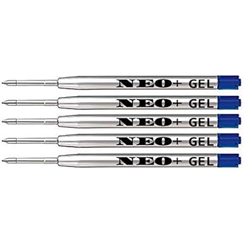 NEO+ 5 Pack Blue Gel Pen Refills Cover