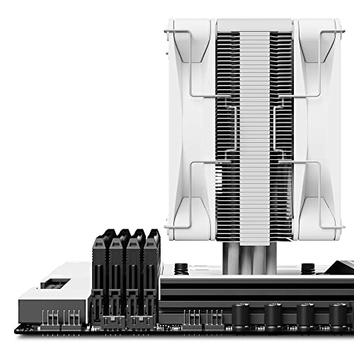 Image of NZXT T120 CPU Air Cooler - RC-TN120-W1 - Conductive Copper Pipes - Fluid Dynamic Bearings - AMD and Intel Compatibility - White