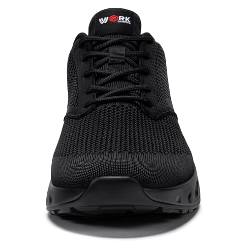 Image of LARNMERN Mens Non Slip Work Shoes Kitchen Chef Restaurant Shoes Food Service Zapatos de Cocina para Hombres Lightweight Comfortable Sneakers,All Black 11