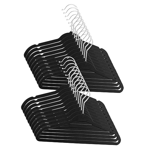 KOMBIUDA 20 Piezas Percha Antideslizante flocada Clothes Drying Rack Percha Antideslizante para bebés Perchas para Ropa de Perchas de Terciopelo para no Perchas para Metal