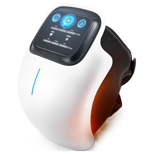 Careella Masajeador de rodilla inalámbrico, calentado, recargable, ajustable, con vibración inteligente y luz suave, dispositivo cómodo inalámbrico para rodillas y articulaciones, equipo de relajación