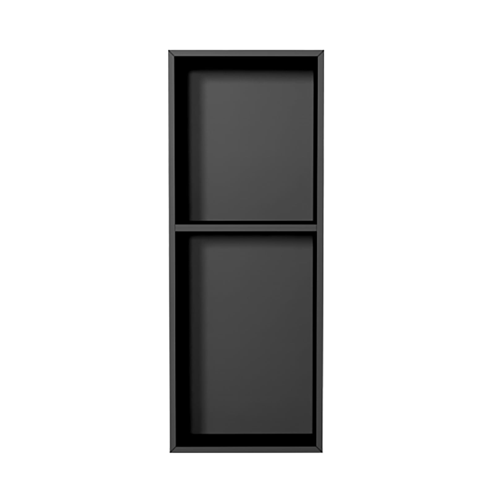 Estante de ducha de acero inoxidable de 90 x 28 cm, doble nivel, instalación sin taladrar, sin azulejos, almacenamiento integrado de jabón y artículos de tocador, elegante acabado negro
