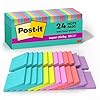 Post-it Super Sticky Notes, 24 Sticky Note Pads, 3 x 3 in., School Supplies, Office Products, Sticky Notes for Vertical Surfaces, Monitors, Walls and Windows, Supernova Neons Collection