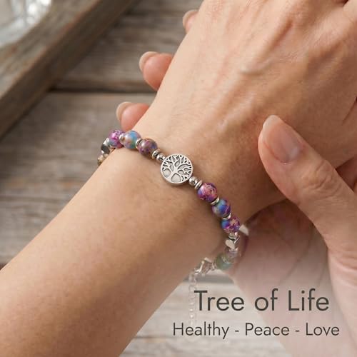 Image of Mothers Day Gifts for Grandma, Tree of Life Bracelet with Card, Grandma Gifts From Grandkids for Christmas Birthday