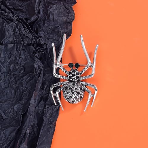 Image of YOQUCOL Halloween Spider Shape Brooch Pins for Women Girls Gift