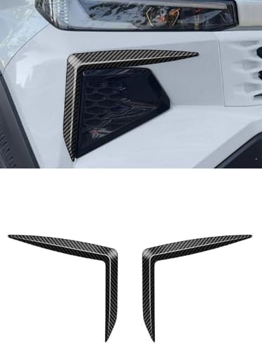 2PCS Front Fog Light Trim Cover for Toyota Hilux 2026, Fog Lamp Eyebrow Eyelids Cover Frame Blade Trim Accessories (Black)