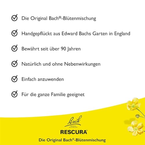 Bachblüten Original Rescura Tropfen mit Alkohol