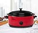NESCO 4816-12, Roaster Oven with Porcelain Cookwell, Red, 6 quart, 750 watts