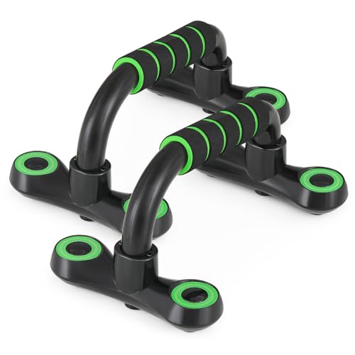 MADOG Portable Push-Up Bars with Cushioned Foam Grip – Non-Slip Pushup Handles for Home Fitness, Supports Up to 330 lbs, Black