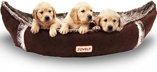 JOYELF Medium Dog Bed with Washable Removable Cover, Cute Pirate Ship Warming Cat Cuddle Bed, Plush Banana Calming Pet Bed for Puppy Dogs & Cats with Squeaker Toys as Gift JOYELF Medium Dog Bed with Washable Removable Cover, Cute Pirate Ship Warming Cat Cuddle Bed, Plush Banana Calming Pet Bed for Puppy Dogs & Cats with Squeaker Toys as Gift