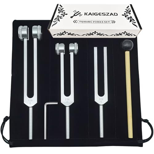 Tuning Forks Set(128Hz,256Hz,512Hz) Medical-Grade Weighted & Unweighted Tuning Fork for Healing Chakra/Sound Therapy/Yoga and Meditation Frequency Healing Devices Good Gift for Women - Image 10