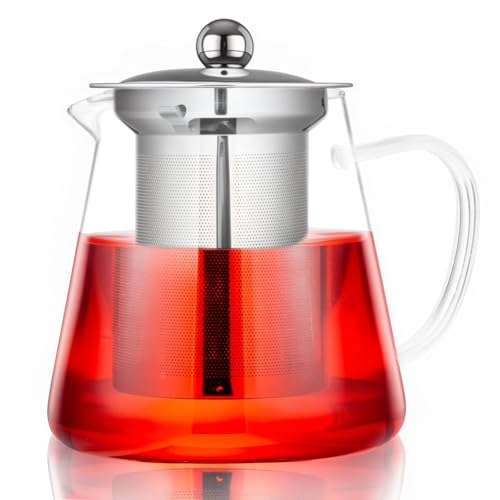 Spring Chef 750ML Glass Teapot with Infuser