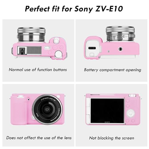 Funda de silicona para Sony ZV-E10 color rosa miniatura 3