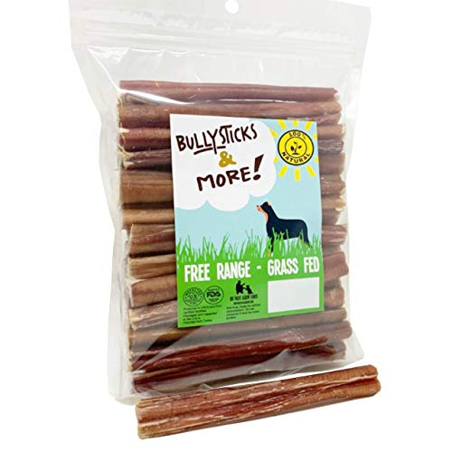 Bully Sticks (Regular -16 Pack) | Bully Sticks for Dogs | 100% Grass Fed Beef | Dog Parents Choice Bully Stick Dog Chews | Long Lasting Bully Bones for Dogs