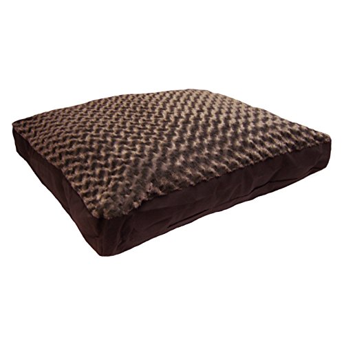 Image of Furhaven Pillow Dog Bed for Medium /Small Dogs w / Removable Washable Cover - Ultra Plush Faux Fur & Suede Mattress - Cream, Medium
