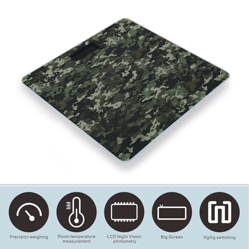 Báscula Digital de Baño Camuflaje con Pantalla LCD miniatura 3