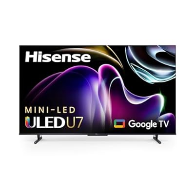 Hisense 75-Inch Class U7 Series Mini-LED ULED 4K UHD Google Smart TV (75U7K) - QLED, Native 144Hz, 1000-Nit, Dolby Vision IQ, Full Array Local Dimming, Game Mode Pro, Alexa Compatibility