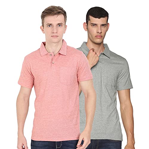 Image of ECOLINE Clothing Eco-Friendly Men's 50 /50 Blend Polo T-Shirt (Pack of 2)