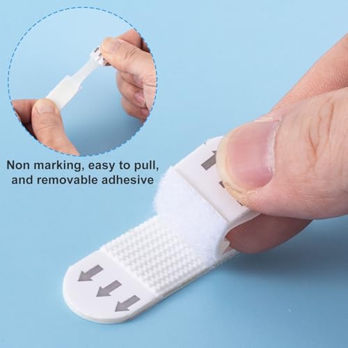 Image of HINZIC 12Pairs /24 Strips Picture Hanging Strips Heavy Duty, Adhesive Strips for Poster, Removable Picture Hangers No Damage Without Nails for Home Office Dorm Wall Picture Frame Decorations