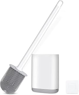ToiletBrush,Silicone Water Drop Toilet Brush and Holder Set, Wall Mounted Deep Cleaning Toilet Bowl Brush for Bathroom ToiletBrush and Holder Set (1, Toilet Brush)