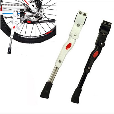 Generic White : Adjustable Bike Bicycle Cycling Side Replacement Kickstand Kick Stand Kit