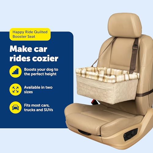 PetSafe Happy Ride Quilted Dog Booster Seat, Tan, Up to 25 lb - image 4