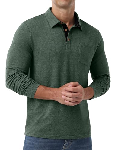 Sailwind Polo para Hombre Manga Larga Camiseta Casual de Algodón con Botones y Bolsillo miniatura 5